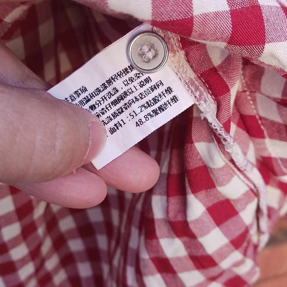 Red Gingham blouse - Picture 6 of 6